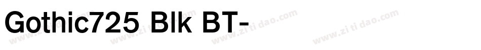 Gothic725 Blk BT字体转换
